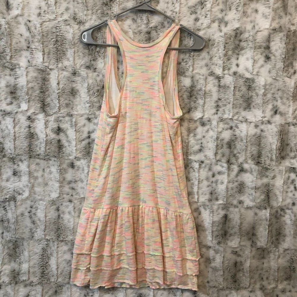 Victoria’s Secret Neon Rainbow Racerback Tank Dress Ruffles Coverup Women XS - Picture 2 of 9